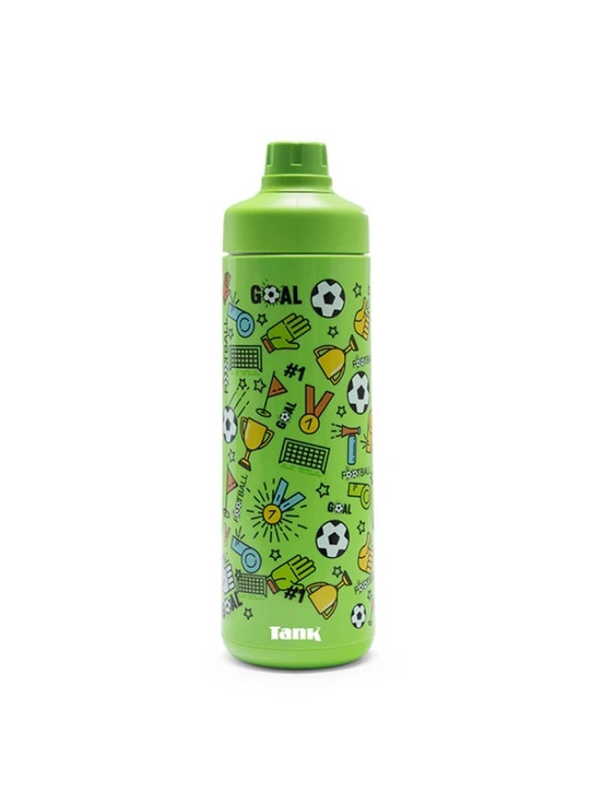 Tank Super Cool Mini - Printed Bottle, 650ml, Football, BPA free, insulated, Leakproof - Image 1